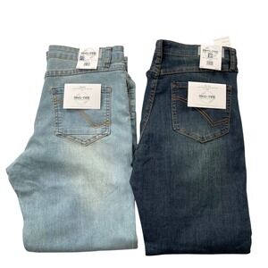 2 Pairs Ring of‎ Fire Jeans Boys 20 Slim Fit Stretch Denim Distressed 30-34 x 27
